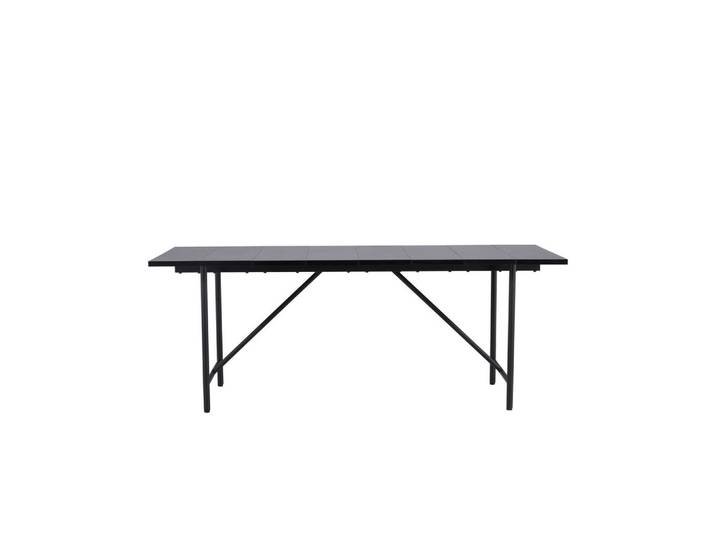 Livetastic Esstisch, Schwarz, Holz, Metall, Pappel, rechteckig, 90x75x200 cm, Esszimmer, Tische, Esstische