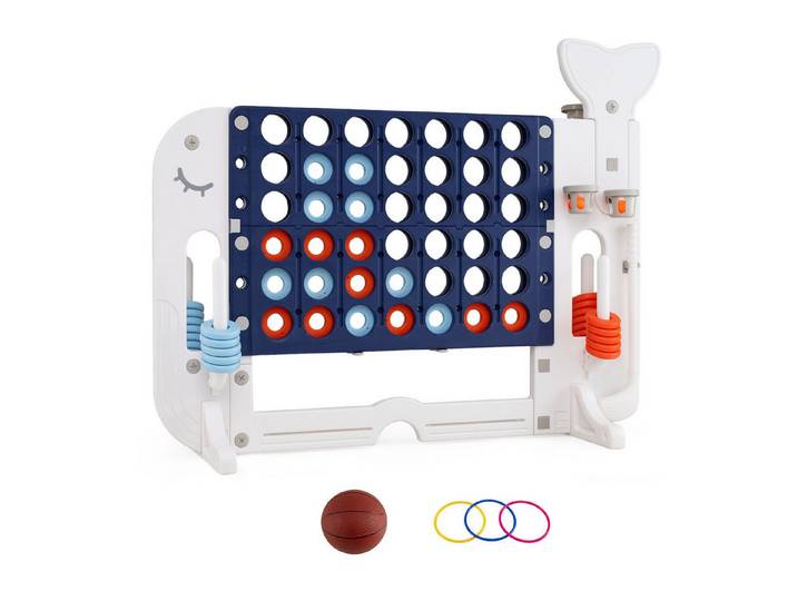 COSTWAY Spiel, riesiges 4 Gewinnt Spiel im Wal-Design, höhenverstellbar