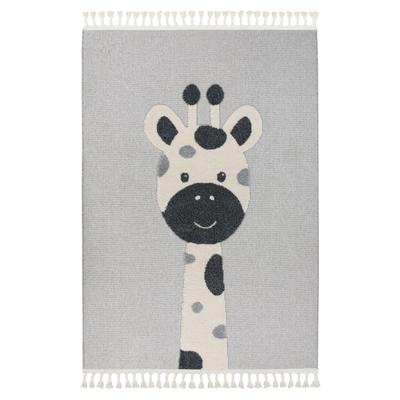 Kinderteppich OBSESSION "My Fano 392", bunt (mehrfarbig), B:120cm H:11mm L:170cm, Polypropylen, Teppiche, Kinderteppich, Motiv Giraffe, mit Fransen, auch in rund