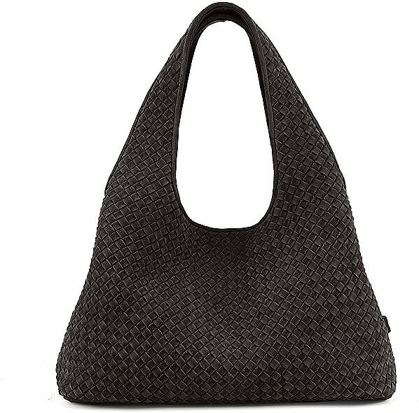LES VISIONNAIRES Ledertasche - Hobo Bag PAZ WEAVE COZY braun EG