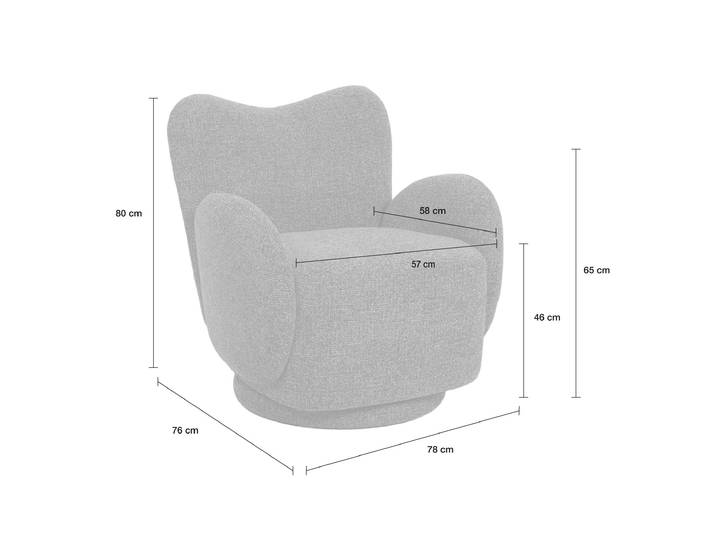 LC Home Sessel »Vegas« Webstoff dunkelgrau – drehbarer