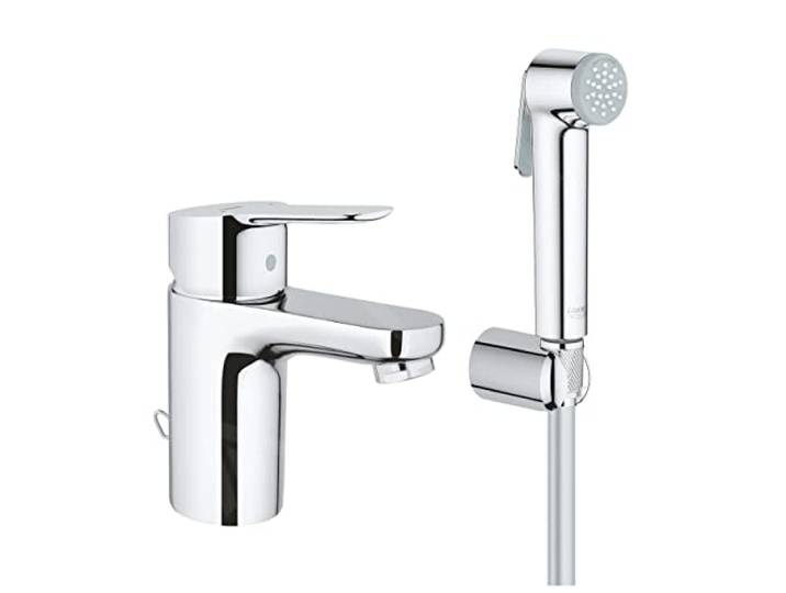 GROHE - BauEdge mitigeur de lavabo Taille S + douchette de Bidet\, Chrome (23757000) - 23757000
