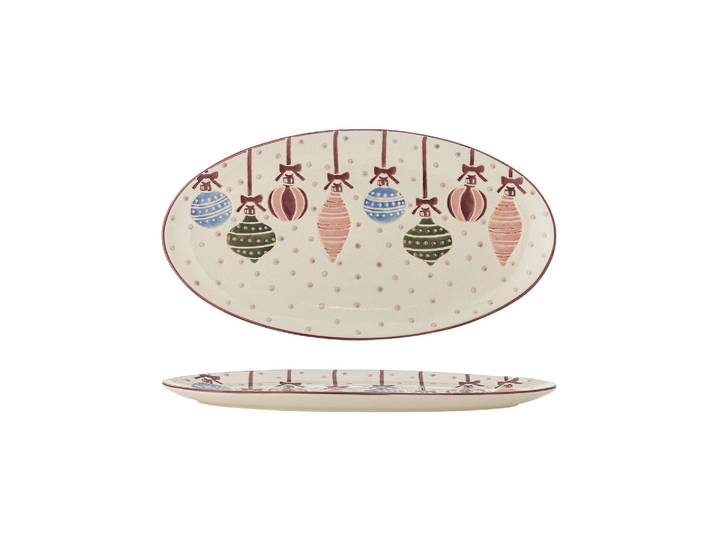 Assiette de service 32x19 cm en grès multicolore Ornamentia