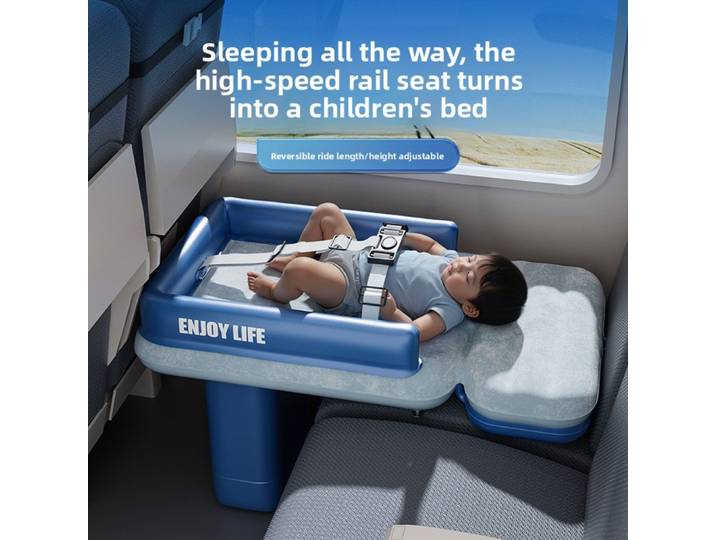 Lit d'avion gonflable pour tout-petits et extension de siège de voiture, matelas de voyage Portable pour enfants pour les voyages volants et sur route, coussin de couchage