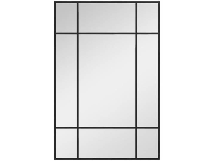 Homcom Wandspiegel Glas, Metall Schwarz, 2x60x90 cm, Spiegel