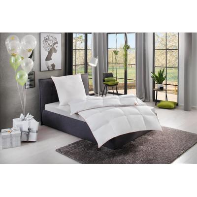 Daunenbettdecke RIBECO "Ella", weiß, B:200cm L:200cm, Bezug: 100% Baumwolle. Füllung: 90% Entendaune, 10% Entenfeder, Bettdecken, Daunendecke zum Top-Preis