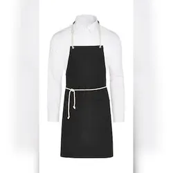 CORSICA - Cord Bib Apron with Pocket: One Size / Black