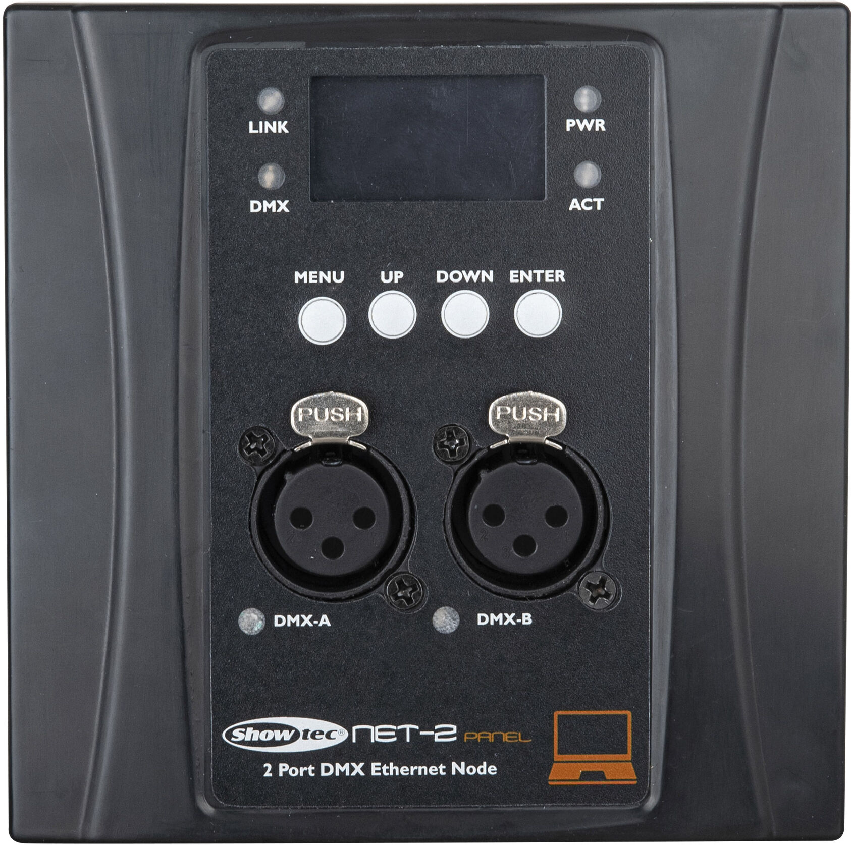 Showtec Net-2 Panel 3-Polig – Schwarzes Gehäuse