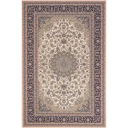 Webteppich Karat 200 x 300 cm Schurwolle Beige Creme