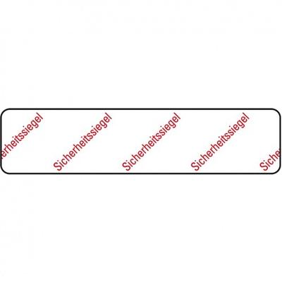Aufkleber I Sicherheitssiegel, RoHS-konform, weiß/rot, VOID-Folie, selbstklebend, 65x15mm, 30/Bogen