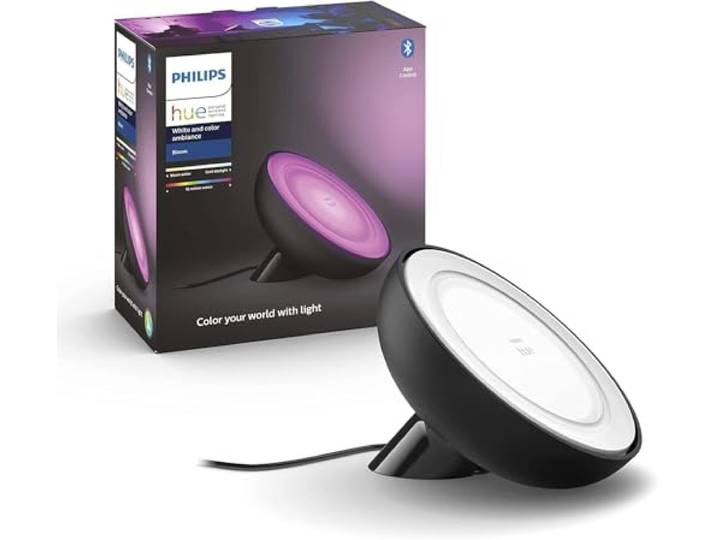 Philips Hue Bloom Tischleuchte, dekorative Beleuchtung, Schwarz