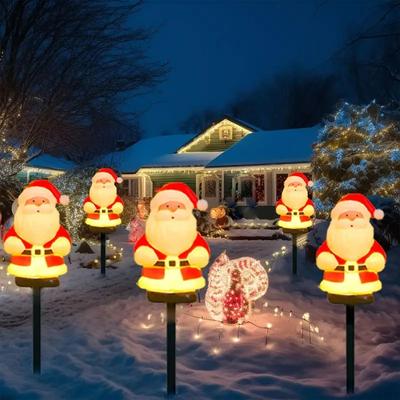 Uplifted Goods Solar Christmas Santa Pathway Lights Set warm White