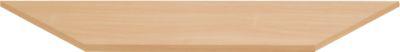 Tischplatte, Trapez, B 1600 x T 800 x H 25 mm, Buche-Dekor