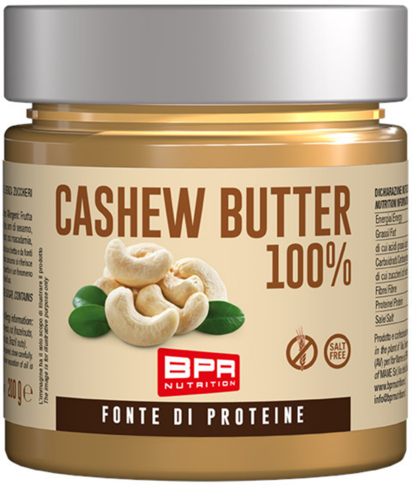 BPR NUTRITION Cashew Butter 200 Grammi 