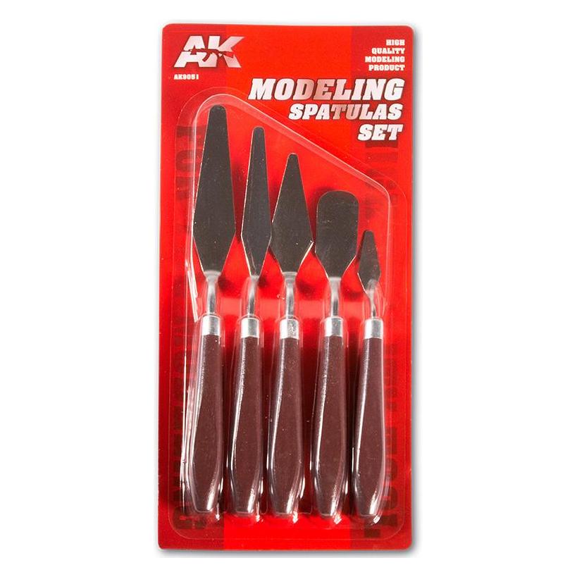 AK Interactive Set De Espátulas Para Modelismo / Modelism Spatulas Set (AK9051)