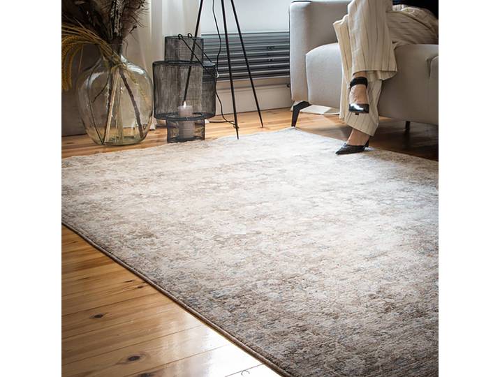Tapis à poils courts My Everest type J Marron/Beige 120 x 170cm Tissé à plat