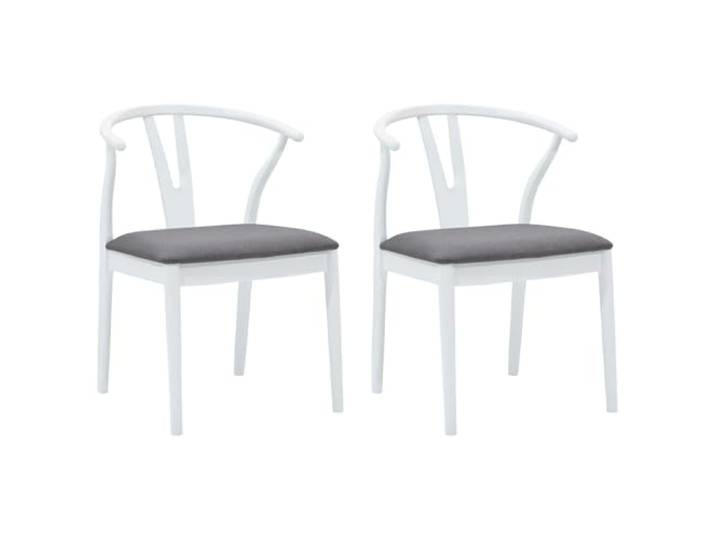 HKLGBVCR Esszimmerstuhl, 2 Stück, Massivgummi Gepolsterter Sitz, Gummibaumholz, Vintage-Design, für den täglichen Gebrauch, Heimbüro, einfache Reinigung