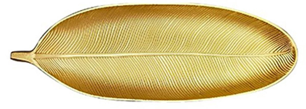 Dailygoods Gouden Houten Dienblad - Decoratief Serveerblad en Opbergblad - 59 x 21,5 cm