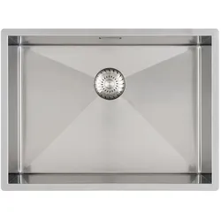 Caressi CAPP55R6R0 Spülbecken, Edelstahl Einzelbecken 59 x 44 cm