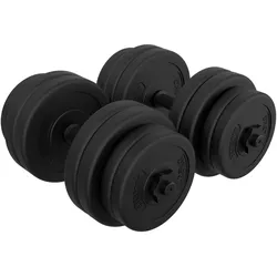 Artsport 2er Hantelset 30kg - Kurzhantel Set mit 2 Kurzhanteln, 16 Gewichte – Rutschfeste Griffe