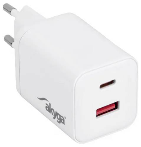Akyga USB Ladegerät 45W USB-C, USB-A Weiß