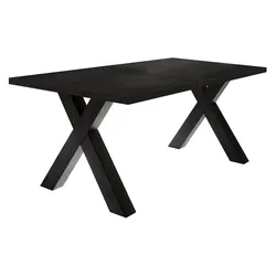 ESSTISCH ausziehbar Eike 7 140 x 90 x 75 Esszimmertisch Schwarzstahl