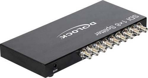 Delock 93253 8 Port SDI-Splitter Metallgehäuse 1920 x 1080 Pixel Schwarz