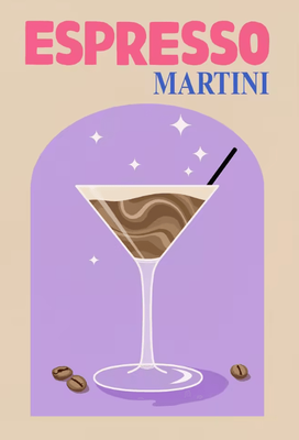 Inspire Curations Colorful Cocktail Canvas Poster Set Trendy Drinks Wall Art For Home Bar Decor 9 30x40cm