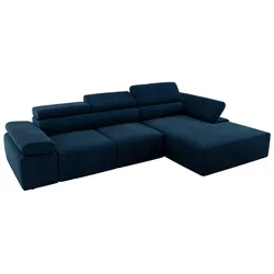 ECKSOFA RILASSO L Dunkelblau Velvet - rechts