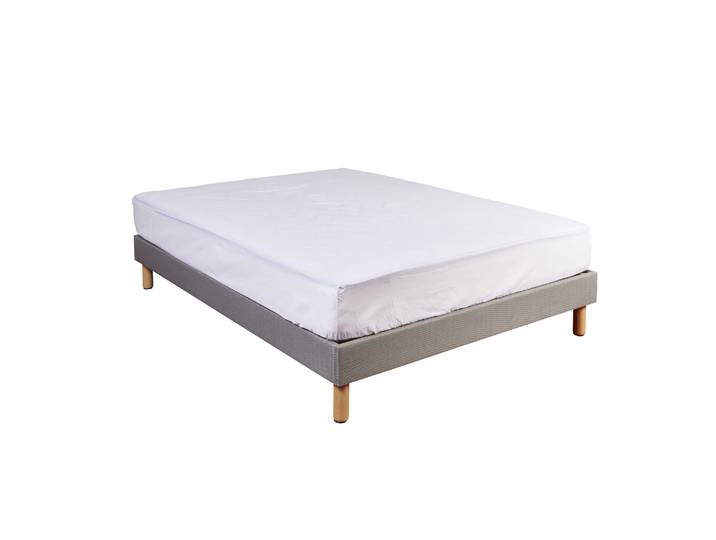 Drap Housse 100% coton Blanc - Bonnet 30 cm 160x190