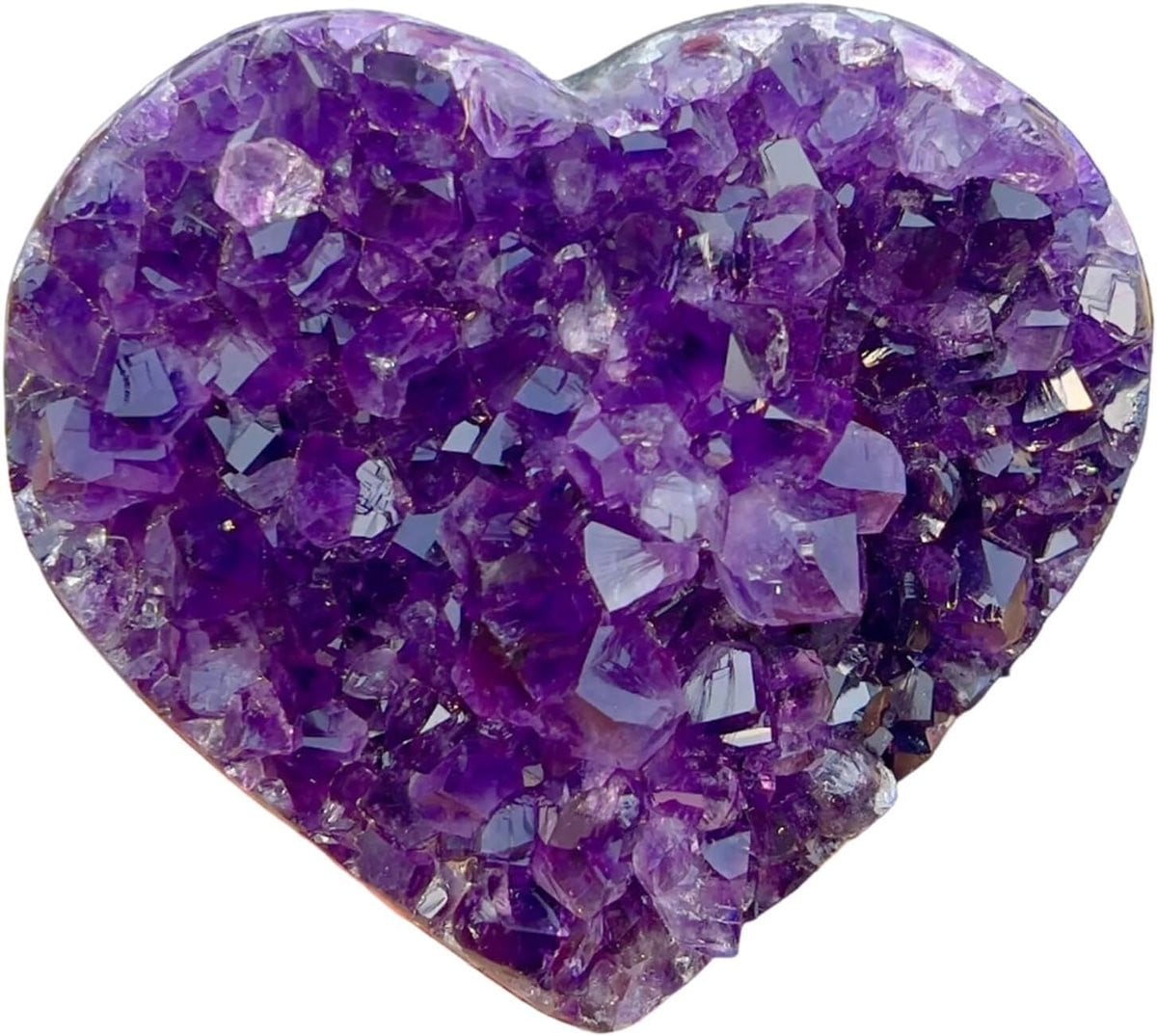 Amethist Hart Cluster Natuursteen Decoratie Paars 500-550g
