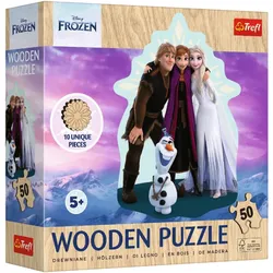 Puzzle – 50 Holz-Teile – Disney Frozen – Lieblings-Eiskönigin-Land – Trefl 20283