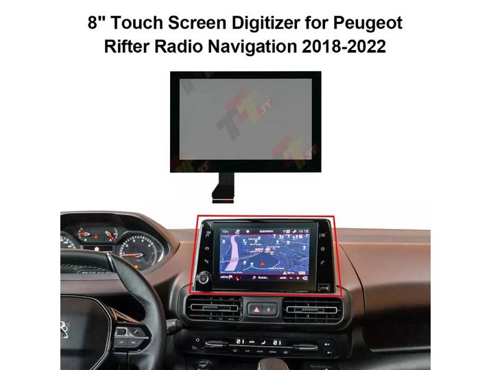 Tableau de bord LCD écran tactile 8 pour Peugeot Partner Rifter, navigation radio Toyota Proace City