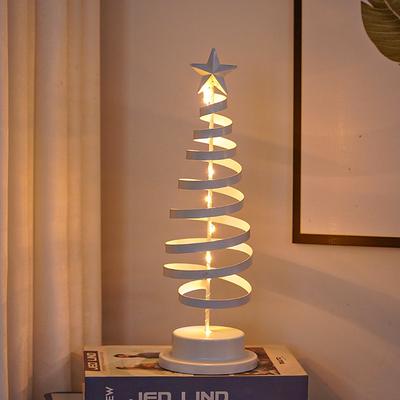 Modern Home Fixes New Cross Border Christmas Decorations, Wrought Iron Instagram Worthy Christmas Tree, Desktop Ornament Gift white B