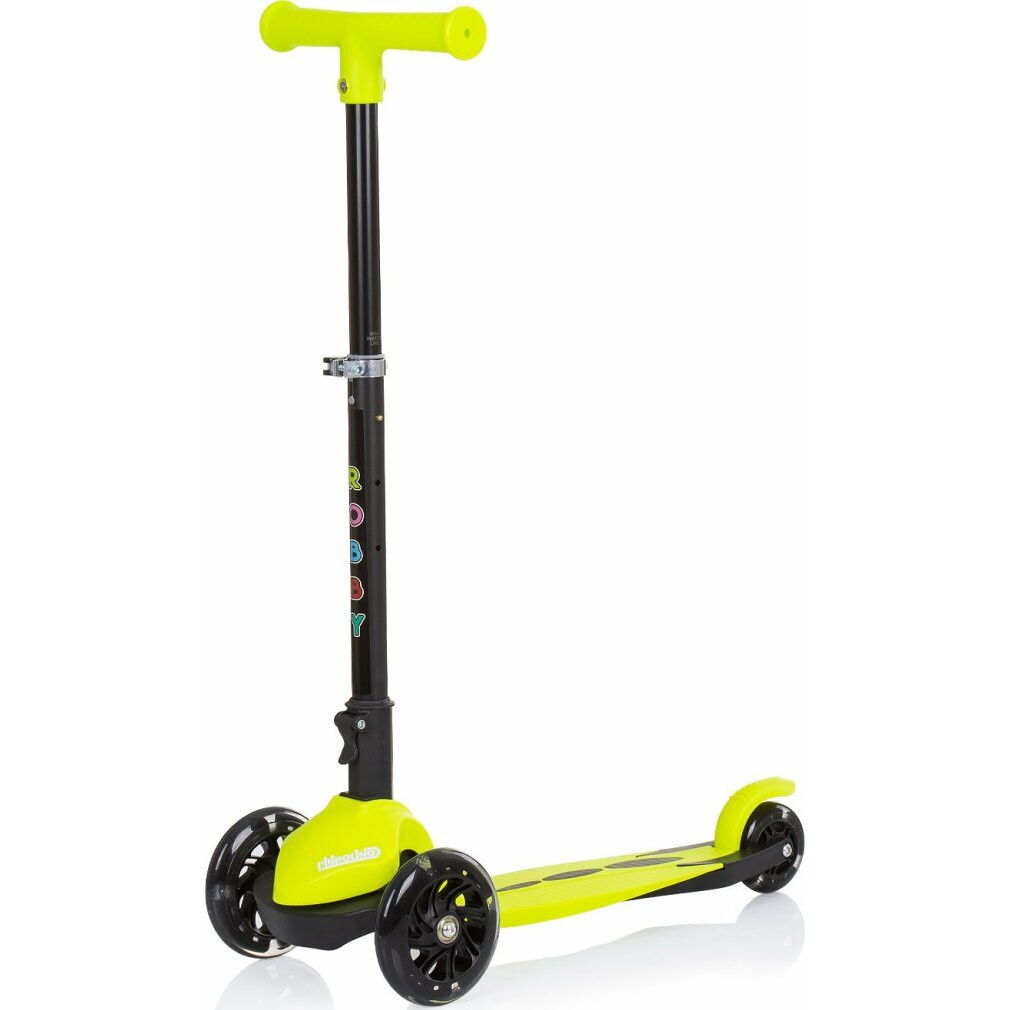 Chipolino kinderloopfiets Robby met 3 LED-wielen en verstelbaar stuur, geel