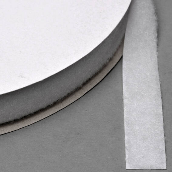 SPRINTIS Bande auto-agrippante à coudre, boucle (rouleau de 25 m) 16 mm   blanc, nylon, polyester
