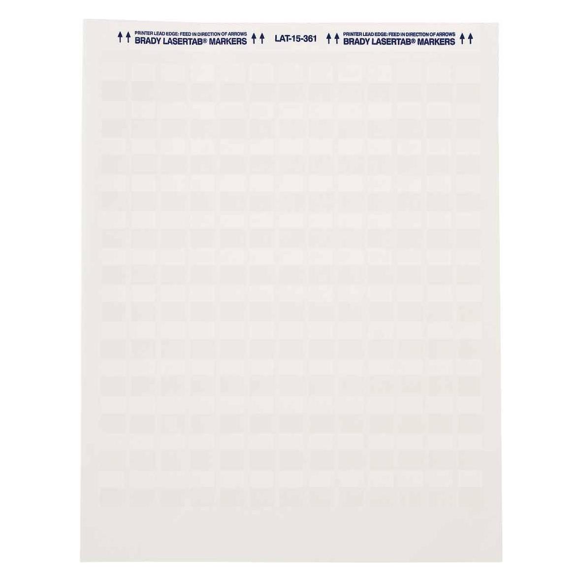 Brady LAT-17-361-1, selbstlaminierendes Polyester, Weiss/Transparent, 25.40 x 8.64(25.40) mm, perma (LAT-17-361-1)