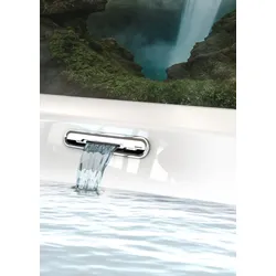 RIHO Desire B2W Badewanne, 1800x840x600mm, 230 Liter, glänzend weiß, B089012005, Ausführung: Riho Fall, LED-Beleuchtung