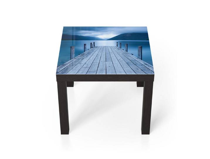 DEQORI Couchtisch 'Steg ins Geheimnis', Glas Beistelltisch Glastisch modern