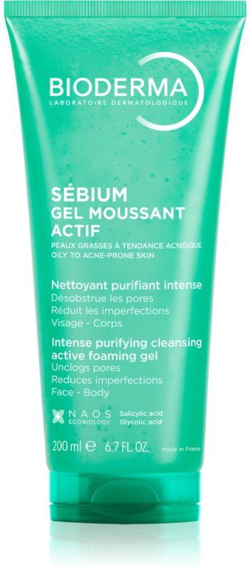 Bioderma Sébium Gel Moussant Actif tiefenreinigendes Gel für fettige und problematische Haut 200 ml