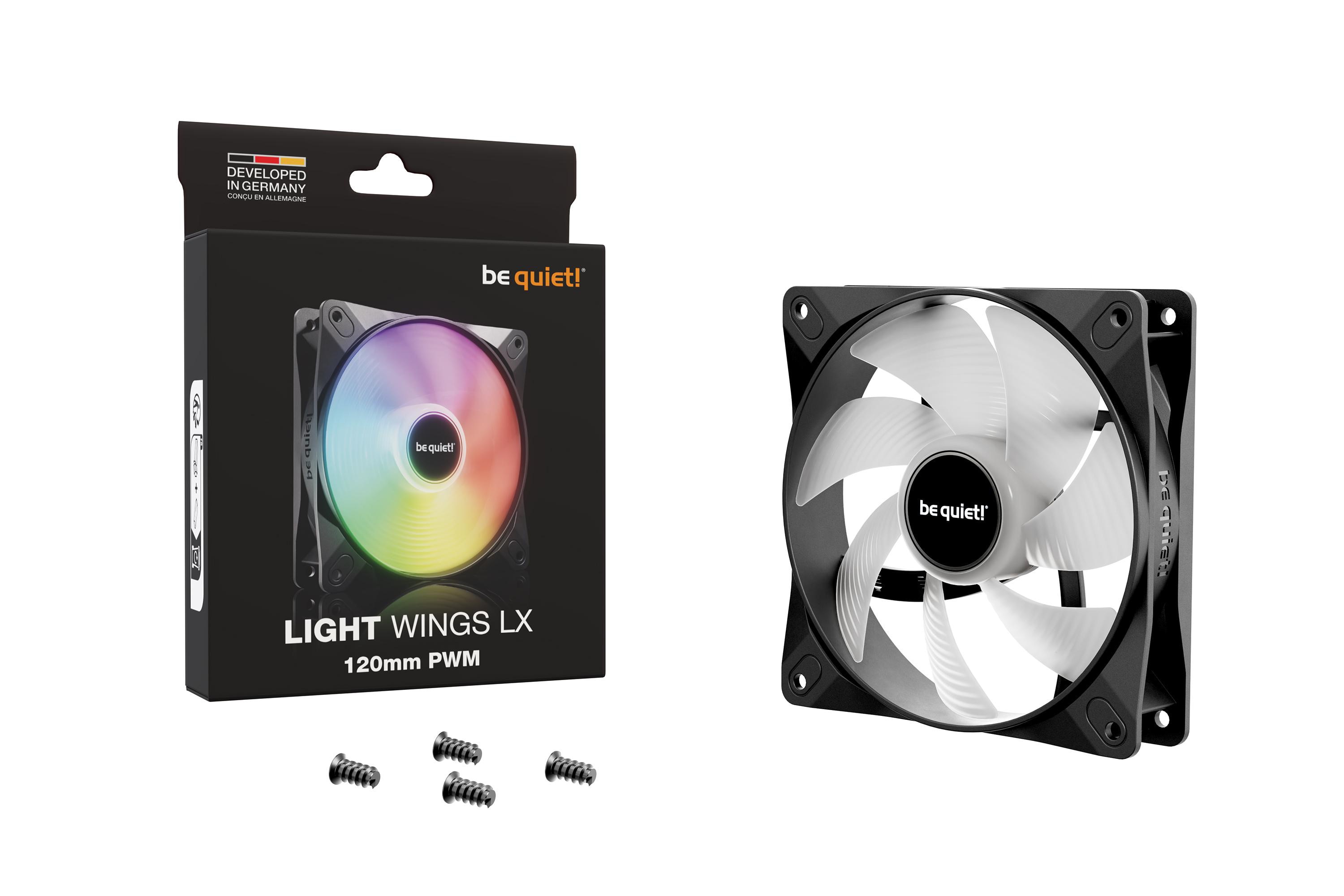 be quiet! Light Wings LX PWM Lüfter 120mm Schwarz
