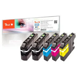 Peach Spar Pack Plus Tintenpatronen, kompatibel zu Brother LC-127XLVALBP