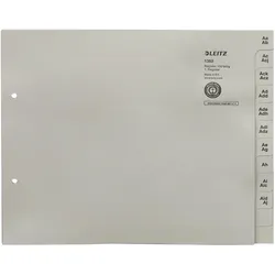 Leitz, Ordner Zubehör, Tauenpapier-Register, A-Z, für 100 Ordner, grau