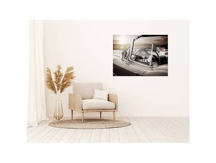 Tableau déco Convertible oldtimer Alu-Dibond Multicolore 80 x 60cm