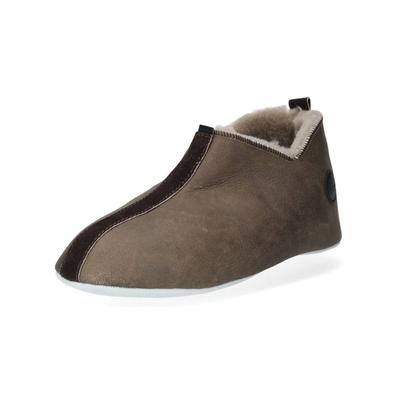 Hausschuh SHEPHERD "Shepherd Hausschuhe Lammfell", Herren, Gr. 45, grau (stone), Lammfell, Schuhe Hausschuh
