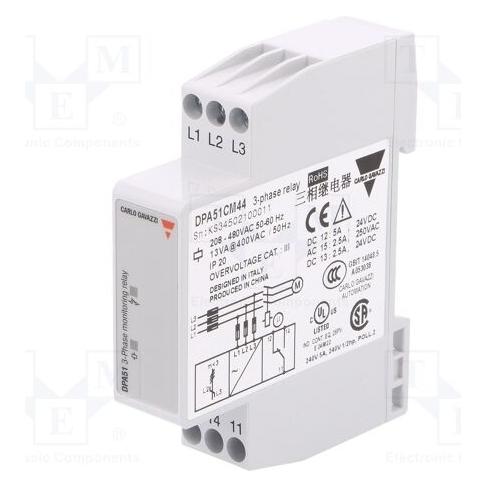 Carlo Gavazzi Phase Monitor SPDT 5A 208-480AC DIN (DPA51CM44)