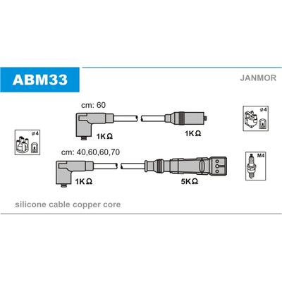 JANMOR Zündleitungssatz ABM33 für VAG