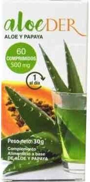 AloeDER Aloe y Papaya 500mg 60comp