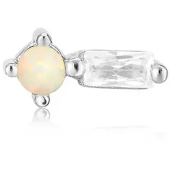 ANIA HAIE - SINGLE EARRING - KYOTO OPAL SPARKLE BARBELL - silber