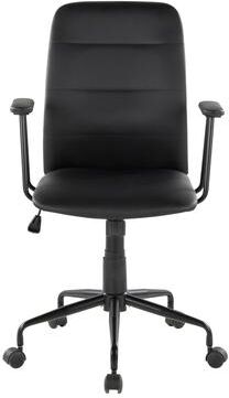 Office Chair in Black Faux Leather